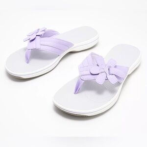 Clarks Cloudsteppers Floral Sport Thong Sandals - Brinkley Flora